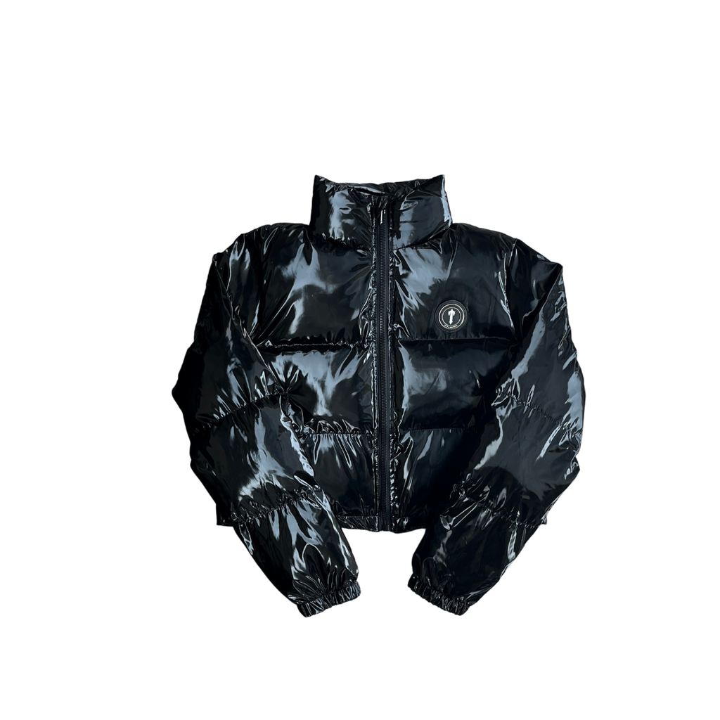 TS Womens Shiny Black Irongate Hooded Puffer Jacket