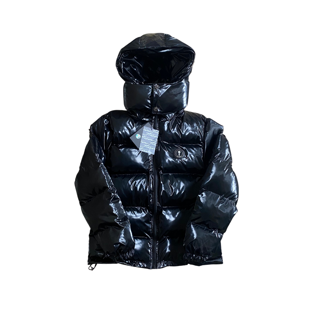 TS Shiny Black Irongate Hooded Puffer Jacket