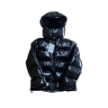 TS Shiny Black Irongate Hooded Puffer Jacket